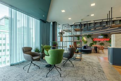 Curtain Systems, SG 5600, Colorama 1, Virgin Money, Glasgow, Scotland, United Kingdom