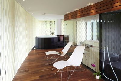 Vertical Blind Systems, SG 2910, Multi Visio, Room shot "Private Residence", Switzerland, Vertical Waves