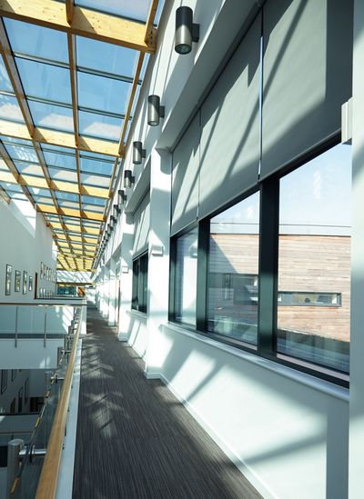 Roller Blind Systems, SG 4970, Multiscreen 1-10%, Room shot "Durham Gateway", Durham, United Kingdom