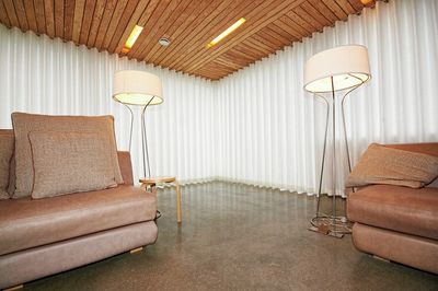 Curtain Systems, SG 3840, Colorama 2, Room shot "Dune House", Thorpeness, Suffolk, United Kingdom, Wave